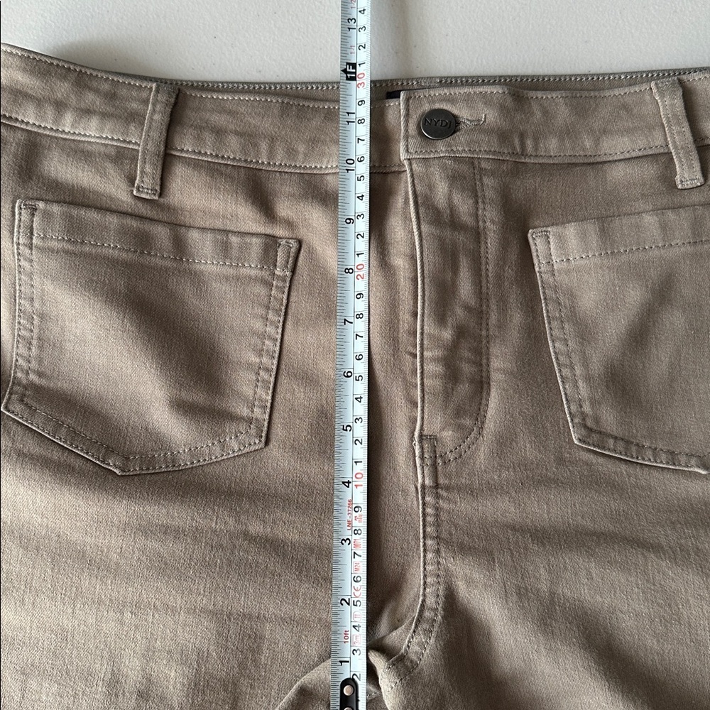 NYDJ Coco High Waist Crop Wide Leg Jeans Saddlewood Brown 12 - Picture 5 of 8